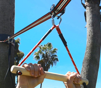 Kit complet Zipdiz Ninja Slider Pulley Fun, nouvel accessoire sportif avec sécurité pour les parcours d'obstacles Warrior et pour créer votre propre parcours.