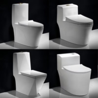 WC monobloc à poser au sol, à chasse d'eau siphonique allongée et double, en céramique, économiseur d'eau, pour hôtel et salle de bain domestique