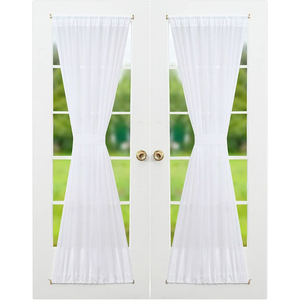 ผ้าม่านโปร่งแสงสีขาวแบบกำหนดเองสำหรับประตูหน้าต่าง ผ้าม่านโปร่งแบบฝรั่งเศส - Product Image 1