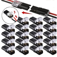 Connecteur de câble D2 à 2 broches, à raccordement rapide, sans dénudage, bornier électrique rapide pour câbles d'éclairage LED