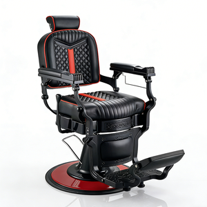 Sillón de <span class=keywords><strong>Barber</strong></span>ía con Base Redonda, Mueble de Salón Más Vendido, Bomba Hidráulica Moderna, Sillón de Peluquería Clásico para Hombres - Product Image 1