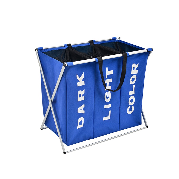 Оптовая продажа с фабрики складная корзина для белья с металлической подставкой
