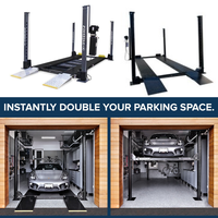 Équipement de stationnement souterrain de garage à domicile de marque de distributeur personnalisée Ascenseur de parking hydraulique à 4 colonnes