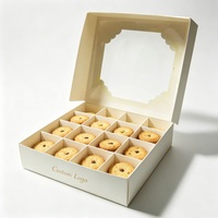 Caja de Cartón para Galletas y Bizcochos de Grado Alimenticio, Diseño Personalizado, Embalaje para Panadería con Ventana para Donuts y Macarons, Gran Venta