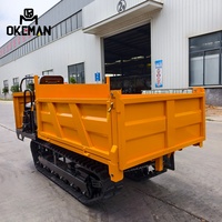 Nouveau véhicule de transport sur chenilles OKEMAN 2 tonnes Diesel Euro 5 6x2, idéal pour les travaux agricoles et la réduction des efforts.