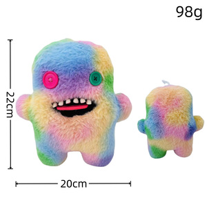 Porte-clés en peluche monstre drôle et moche aux grandes dents, pendentif bébé à crocs effrayants et mignons pour sac, cadeau de collection, vente en gros - Product Image 5