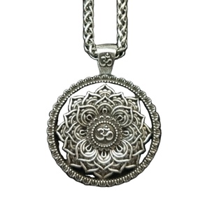 Custom Fashion Metal Antique Silver Plated Indian Myths <strong>Jewelry</strong> Mandala Shaped <strong>Pagan</strong> Charm Yoga Necklace Amulet <strong>Jewelry</strong> - Product Image 1