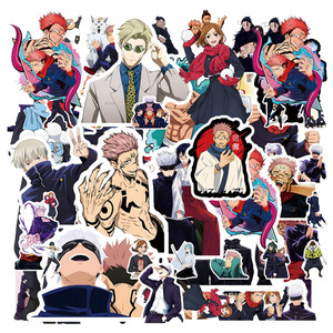 50 pièces dessin animé Anime Graffiti décorations pour bagages manuels ordinateurs portables ordinateurs de bureau planches à roulettes autocollants étanches - Product Image 1