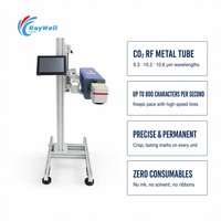 Nouvelle machine de marquage laser CNC CO2 volante pour codes-barres sur carton, refroidie par air, EZ CAD avec prise en charge DXF/AI/DWG/DST, garantie 1 an