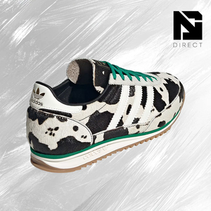 Adidas Wmns Sl72 Og 'Cowprint - Core Black Court Green' Chaussures rétro à lacets à bout rond style baskets de marche - Product Image 3