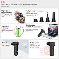 Nettoyeur d'écran à air électrique pour nettoyer le clavier et le PC Ventilateur turbo sans fil avec vitesse réglable à l'infini