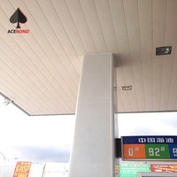 ACEBOND Proveedor S Tira Falso Techo Suspendido Aluminio Rectángulo Moderno Paneles de Aluminio Techos de Metal Supermercado