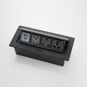 डेस्कटॉप पॉप अप सॉकेट बॉक्स रिसेस्ड टेबल पावर आउटलेट दोहरी यूएसबी चार्जर स्कीको कार्यालय के लिए सार्वभौमिक प्लग - Product Image 4