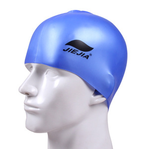 Bonnet de bain en silicone Jiejia, couleur unie, taille adulte, flexible, élastique, imperméable, léger, durable, confortable, doux pour la natation - Product Image 2