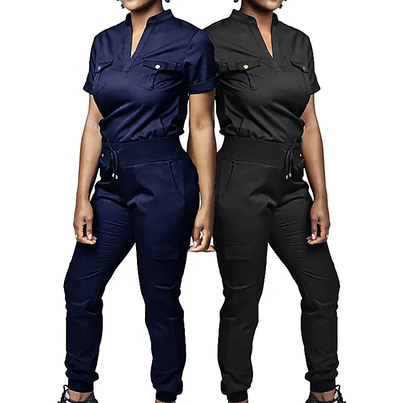 Alla moda medico delle donne labcoat infermiera jogger scrub medic infinity uniforme disegni adar uniformi mediche impilati scrub vestito