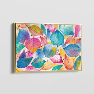 Nature's Palette <span class=keywords><strong>Canvas</strong></span> Đầy Màu Sắc Lá Nghệ Thuật <span class=keywords><strong>Canvas</strong></span> Tranh Đóng Khung Vải Căng Khung Sẵn Sàng Để Treo Trên Tường - Product Image 3