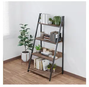 Custom Modern Book Shelf Design Simples Estante Biblioteca Estantes Estante Industrial com painel traseiro