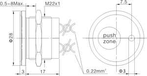 ONPOW <span class=keywords><strong>meilleur</strong></span> commutateur tactile piézo (CE, ROHS) 22mm IP68 <span class=keywords><strong>anti</strong></span>-vandalisme - Product Image 4