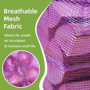 Sacs à bois de chauffage en maille durable Huamaohengchun 22x24 pouces pour le stockage des écrevisses, des oignons et des pommes de terre avec matériau LDPE - Product Image 4
