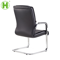 Chaise de bureau sans roulettes 8239C en cuir PU, chaises ergonomiques pour bureau élégant, salle de conférence