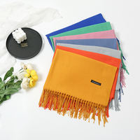 Haute qualité femmes doux Long gland cachemire écharpe nouvelle couleur sergé chaud châle pour automne parfait hiver accessoire de mode