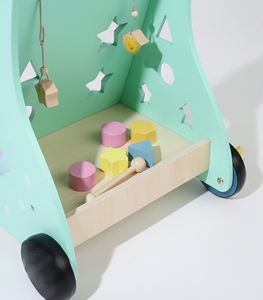 Juego Montessori Educativo para el Aprendizaje Temprano, Centro <span class=keywords><strong>de</strong></span> Actividades Multifuncional para Bebés, Andador <span class=keywords><strong>de</strong></span> Madera para Bebés - Product Image 4