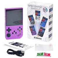 Console de jeu portable X36 Max, texture craquelée, écran 4 pouces, rétro, 64 Go, 10 000 jeux, système d'exploitation Linux, batterie 3500 mAh, cadeau pour enfants