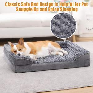 Cama grande para mascotas para perros de espuma viscoelástica con logotipo personalizado del fabricante al por mayor - Product Image 5