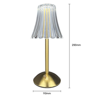 Noël champignon lampes de bureau barre en aluminium led lampe de table sans fil torche jardin rechargeable bureau romantique dîner lumière
