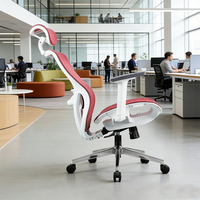 Chaise de bureau ergonomique moderne et contemporaine en maille, réglable, de haute qualité, avec accoudoirs 3D en PU et support lombaire en mousse à mémoire de forme