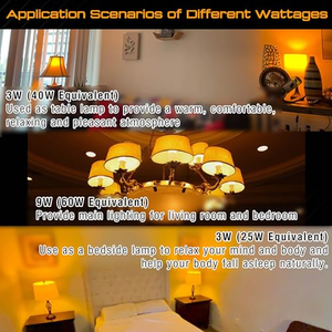 หลอดไฟ LED สีเหลือง G14 G45 E26 2000K แสงสีเหลือง ไม่สามารถหรี่แสงได้ สำหรับใช้ภายในและภายนอกอาคาร - Product Image 5