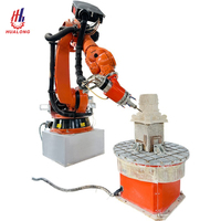 Machine de sculpture robotisée CNC basée sur un robot KUKA 7 axes de haute précision pour la sculpture 3D de marbre, granit et pierre de Hualong