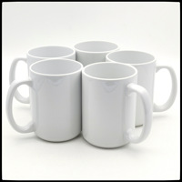 Tasses à café en céramique personnalisées de 11 oz, vierges pour sublimation, couleur café, mug blanc pour imprimante à sublimation