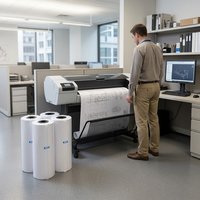 Rollo de Papel para Plotter CAD de 80 g/m², 914x150 m, para Arquitectura