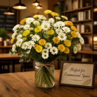 Bouquet de marguerites artificielles blanches en soie, fleurs réalistes, petites chrysanthèmes pour décoration de mariage, centre de table, cadeau de fête