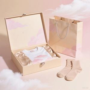 Boîte d'emballage en carton rigide biodégradable haut de gamme avec doublure en éponge pour chaussettes et sweats d'hiver - Product Image 4