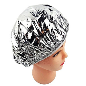 <span class=keywords><strong>Bonnet</strong></span> de douche jetable en aluminium isolant thermique, imperméable, pour spa, salon de coiffure, soins capillaires, anti-evaporation - Product Image 2