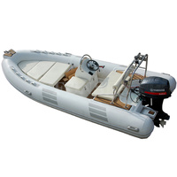 Bateau pneumatique à coque rigide en fibre de verre de luxe bon marché de 4,8 m (16 pieds) à fond en V profond