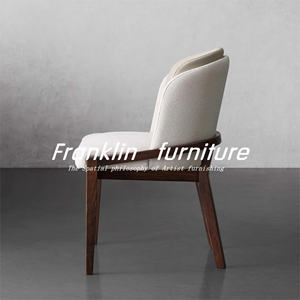 Fransız <span class=keywords><strong>Vintage</strong></span> masif meşe ahşap yemek sandalyesi ile işık lüks antik tasarım orta arkalığı ev ofis otel villa kullanımı için - Product Image 2
