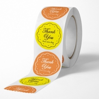 Étiquette autocollante ronde en PVC transparente, imprimée UV, étanche, personnalisée pour emballage cadeau de poudre libre cosmétique