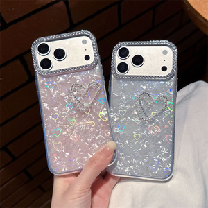 เคสโทรศัพท์มือถือลายการ์ตูนเพิร์ลเลิฟ สำหรับ iPhone 17 Air 16 15 Pro Max  แบบกระจกเงา ลายคิตตี้ โบว์น่ารัก กล้องลายดอกไม้  3D  ฝาหลังประดับเพชร - Product Image 3