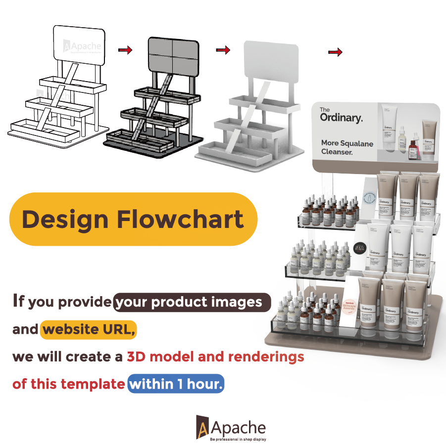 Apache Custom Acrylic Skincare Organizer for Professional Medical Beauty Clinics, Spa Receptions and Luxury Cosmetic Boutique — view 4