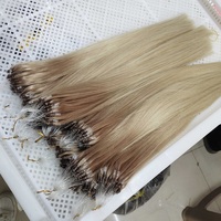 Extensions de cheveux naturels humains de qualité supérieure, en gros, fabriquées en usine, avec micro-anneaux en silicone et tubes de cuivre, nano-rings