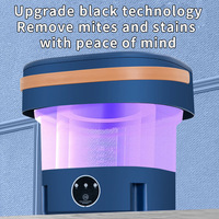 Lave-linge compact semi-automatique à chargement par le haut avec écran tactile, panier essoreur portable pour petites charges de linge
