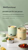 800ML Portable Électrique Poêle Cuisinière Petite Eau Intelligente Bouillante et Marmite pour La Maison Dortoir Tourisme Utilisation