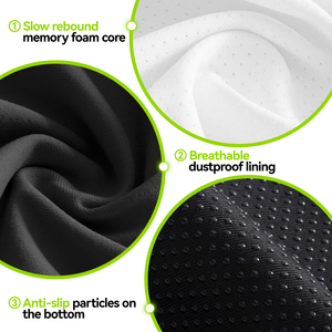 Donut <strong>Memory</strong> <strong>Foam</strong> Pillow Seat <strong>Cushion</strong> with Large Tailbone Woven Technics Pain Relief for Hemorrhoids Prostate Pregnancy - Product Image 6