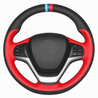 Housse de volant en cuir microfibre cousue à la main pour BMW Série F E83 X3 M240i I4 330i 2022 6GT OEM personnalisée