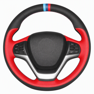 <span class=keywords><strong>Funda</strong></span> de <span class=keywords><strong>Volante</strong></span> de Cuero de Microfibra Cosida a Mano por Diseñador Personalizado para <span class=keywords><strong>BMW</strong></span> Serie F E83 X3 M240i I4 330i 2022 6GT - Product Image 2
