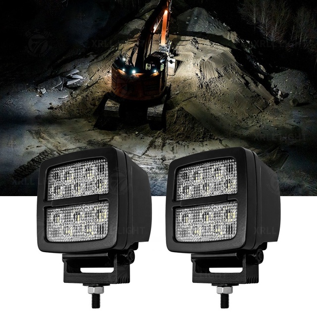 Durable EMC Explosion Proof Mine Heavy Duty 4 5 Inch Square DT 55W 8000LM Lens Flood/Spot Combo Beam 12-24V Nordic LED Light