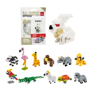 Giocattoli per bambini fai-da-te economici animali 3D modello nano block mattoni bambini building block giocattoli mini blocchi personalizzati